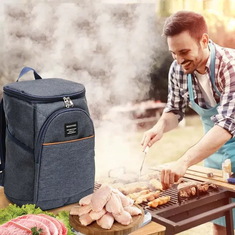 Isothermal Backpack Food Delivery Simple Fashion Waterproof Thickened Cooler Bag Large Insulated Picnic Refrigerator Lunch Bags
