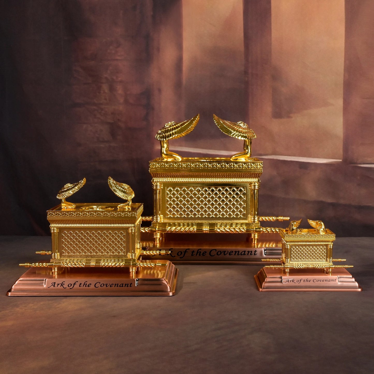 Israel Judaism Copper Gilded Ark of the Covenant Catholic Home Decoration Ornament Christian Church Supplies Jesus Christ Gift