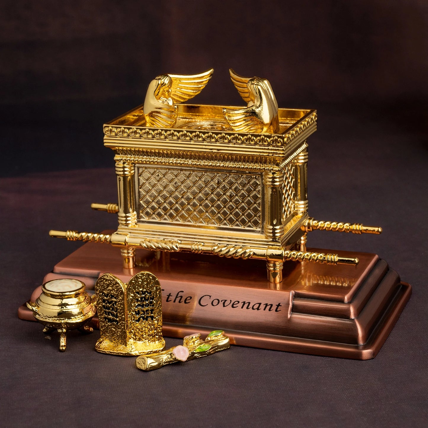 Israel Judaism Copper Gilded Ark of the Covenant Catholic Home Decoration Ornament Christian Church Supplies Jesus Christ Gift