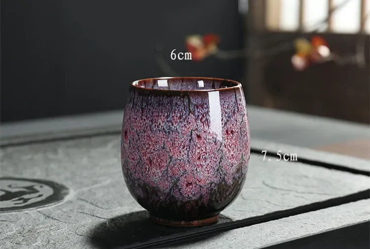 JIA GUI LUO  Japanese Style Tea Cup Kiln Change Ceramic  Teacups Travel Cup Home Tea Cup Creative  150ml