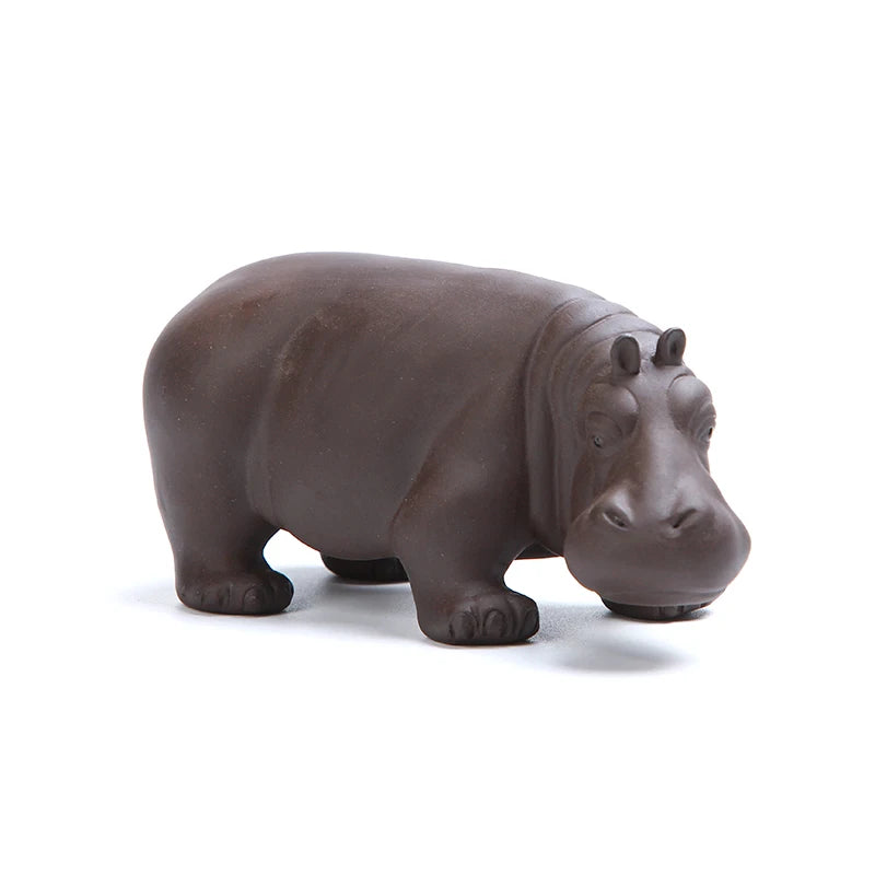 JIA-GUI LUO-Purple Clay Tea Pet, Animal, Hippo, Home Decor, Decoration, N021