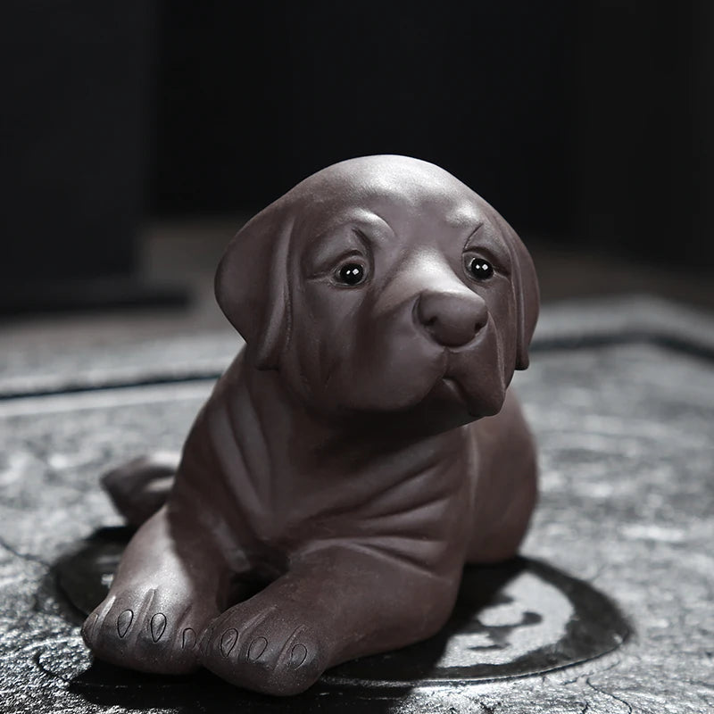JIA-GUI LUO-Purple Clay Tea Pet, Dog, Labrador, Animal, Home Decor, Decoration Tea, N024