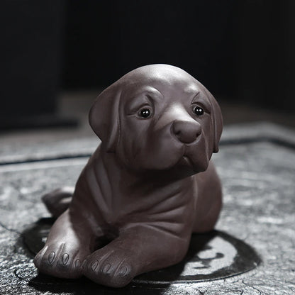 JIA-GUI LUO-Purple Clay Tea Pet, Dog, Labrador, Animal, Home Decor, Decoration Tea, N024