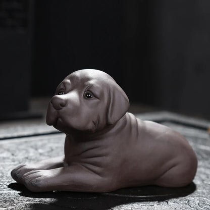 JIA-GUI LUO-Purple Clay Tea Pet, Dog, Labrador, Animal, Home Decor, Decoration Tea, N024