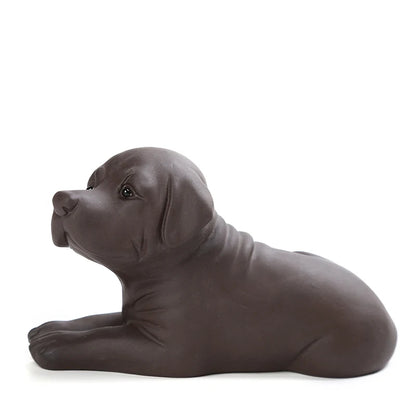 JIA-GUI LUO-Purple Clay Tea Pet, Dog, Labrador, Animal, Home Decor, Decoration Tea, N024