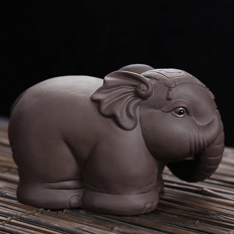 JIA-GUI LUO-Purple Clay Tea Pet, Elephant Tea Pet, Home Decor, N017