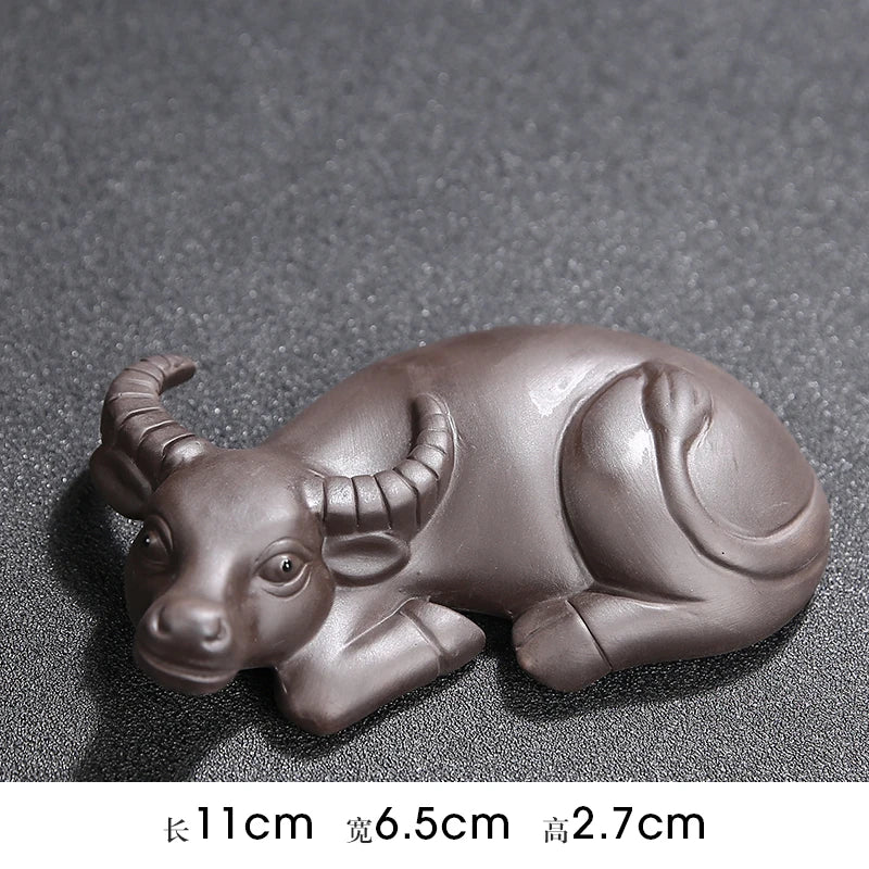JIA-GUI LUO  Purple Clay  Tea Pet Yixing  Purple Clay Tea Set  Tea Accessories Chinese Zodiac  Decoration N008