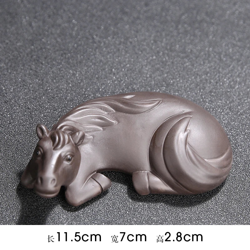 JIA-GUI LUO  Purple Clay  Tea Pet Yixing  Purple Clay Tea Set  Tea Accessories Chinese Zodiac  Decoration N008