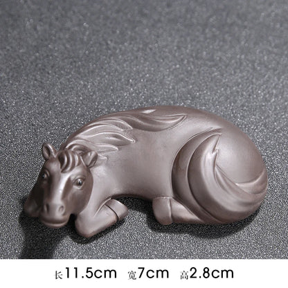 JIA-GUI LUO  Purple Clay  Tea Pet Yixing  Purple Clay Tea Set  Tea Accessories Chinese Zodiac  Decoration N008