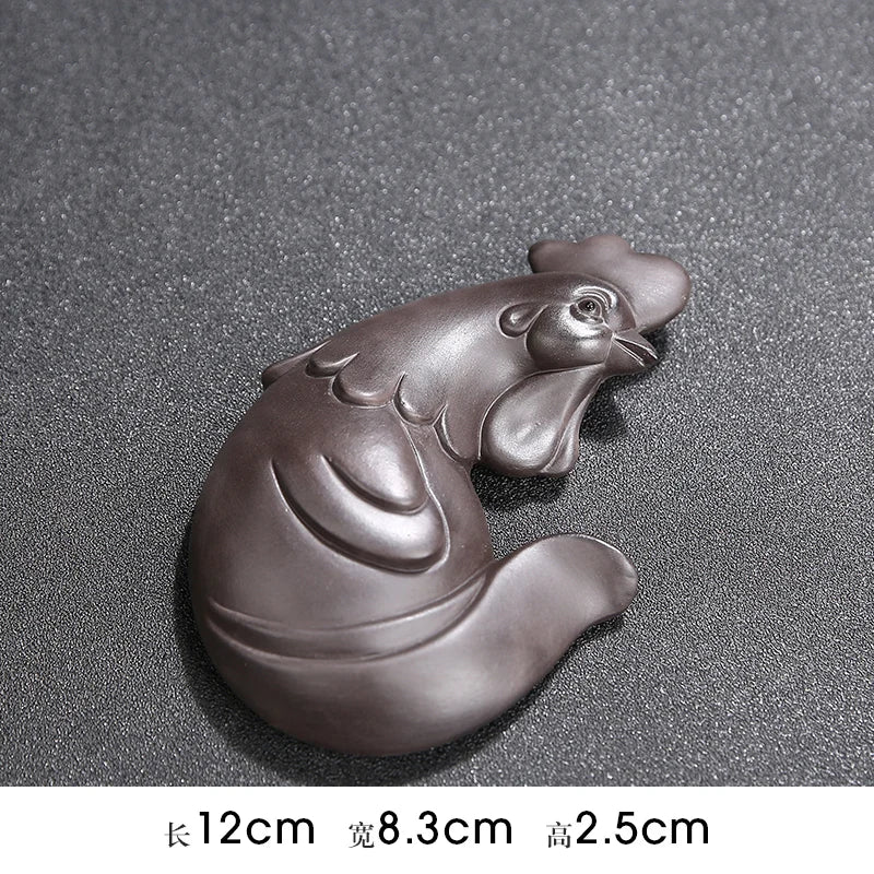 JIA-GUI LUO  Purple Clay  Tea Pet Yixing  Purple Clay Tea Set  Tea Accessories Chinese Zodiac  Decoration N008