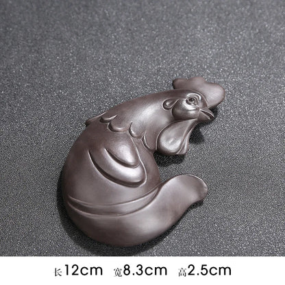 JIA-GUI LUO  Purple Clay  Tea Pet Yixing  Purple Clay Tea Set  Tea Accessories Chinese Zodiac  Decoration N008