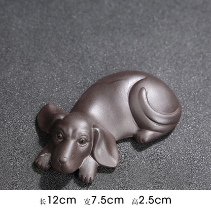 JIA-GUI LUO  Purple Clay  Tea Pet Yixing  Purple Clay Tea Set  Tea Accessories Chinese Zodiac  Decoration N008