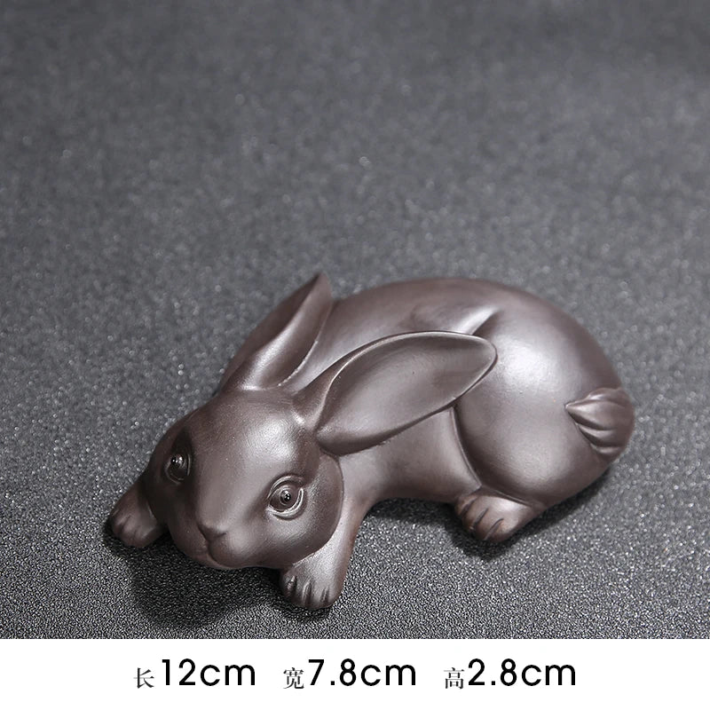 JIA-GUI LUO  Purple Clay  Tea Pet Yixing  Purple Clay Tea Set  Tea Accessories Chinese Zodiac  Decoration N008