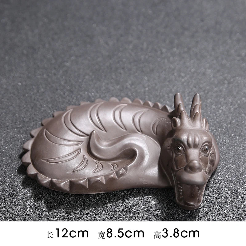 JIA-GUI LUO  Purple Clay  Tea Pet Yixing  Purple Clay Tea Set  Tea Accessories Chinese Zodiac  Decoration N008