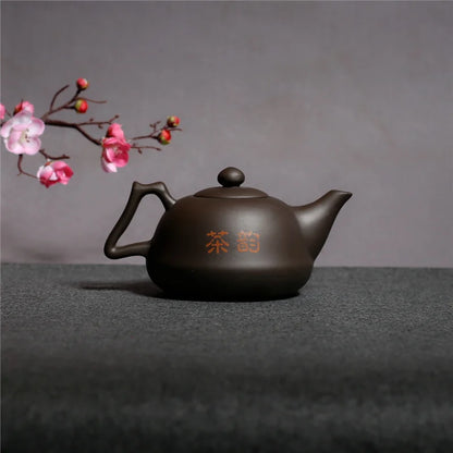 JIA-GUI LUO Purple Clay Yixing Teapot, Traditional Chinese Tea Set, Portable Travel Tea Set, Oolong Tea, 600ml, H027