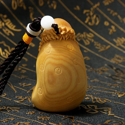 JX024  - 7-8 CM Damo Monk Boxwood Carving Dharma Figurine Buddha Small Sculpture Feng Shui Home Decor