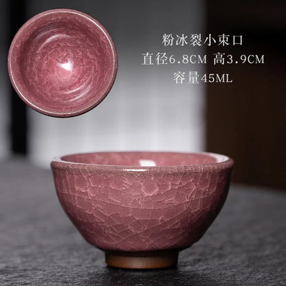 JZ209 Chinese Jian kiln tea bowl with oilspot glaze Small Tenmoku Tea Cup Natural Ceramic High Temporature Fired Eco-friendly