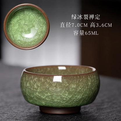 JZ209 Chinese Jian kiln tea bowl with oilspot glaze Small Tenmoku Tea Cup Natural Ceramic High Temporature Fired Eco-friendly