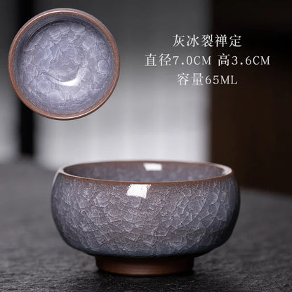 JZ209 Chinese Jian kiln tea bowl with oilspot glaze Small Tenmoku Tea Cup Natural Ceramic High Temporature Fired Eco-friendly