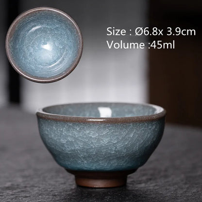JZ210 Chinese Jian kiln tea bowl with oilspot glaze Small Tenmoku Tea Cup Natural Ceramic High Temporature Fired Eco-friendly