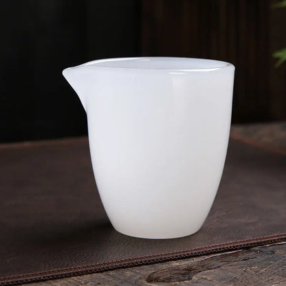Jade Cup Porcelain Teacup Thickened Tureen Chinese Kung Fu Tea Set High-end Zen Tea Infuser Coffee Mug Tea Maker Tableware