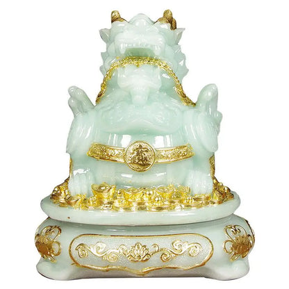 Jade Pixiu Ornaments Attract Wealth Feng Shui Handicrafts Living Room Office Decoration Housewarming Opening Gifts