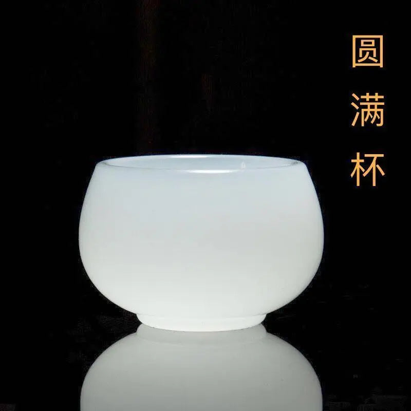 Jade Tea Cup Wine Cup Kung Fu Tea Set Health High-end Jade Single Master Cup Set Water Cup Bowls Kitchen Dining Tea Bowls Tureen