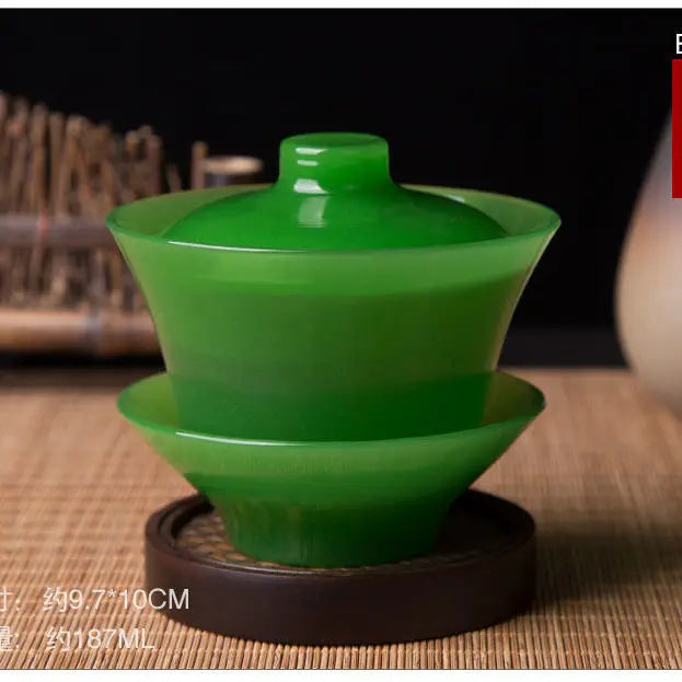 Jade Tea Cup Wine Cup Kung Fu Tea Set Health High-end Jade Single Master Cup Set Water Cup Bowls Kitchen Dining Tea Bowls Tureen