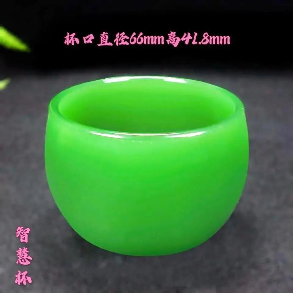 Jade Tea Cup Wine Cup Kung Fu Tea Set Health High-end Jade Single Master Cup Set Water Cup Bowls Kitchen Dining Tea Bowls Tureen