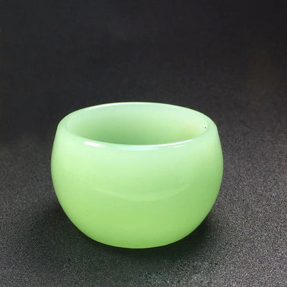 Jade Tea Cup Wine Cup Kung Fu Tea Set Health High-end Jade Single Master Cup Set Water Cup Bowls Kitchen Dining Tea Bowls Tureen