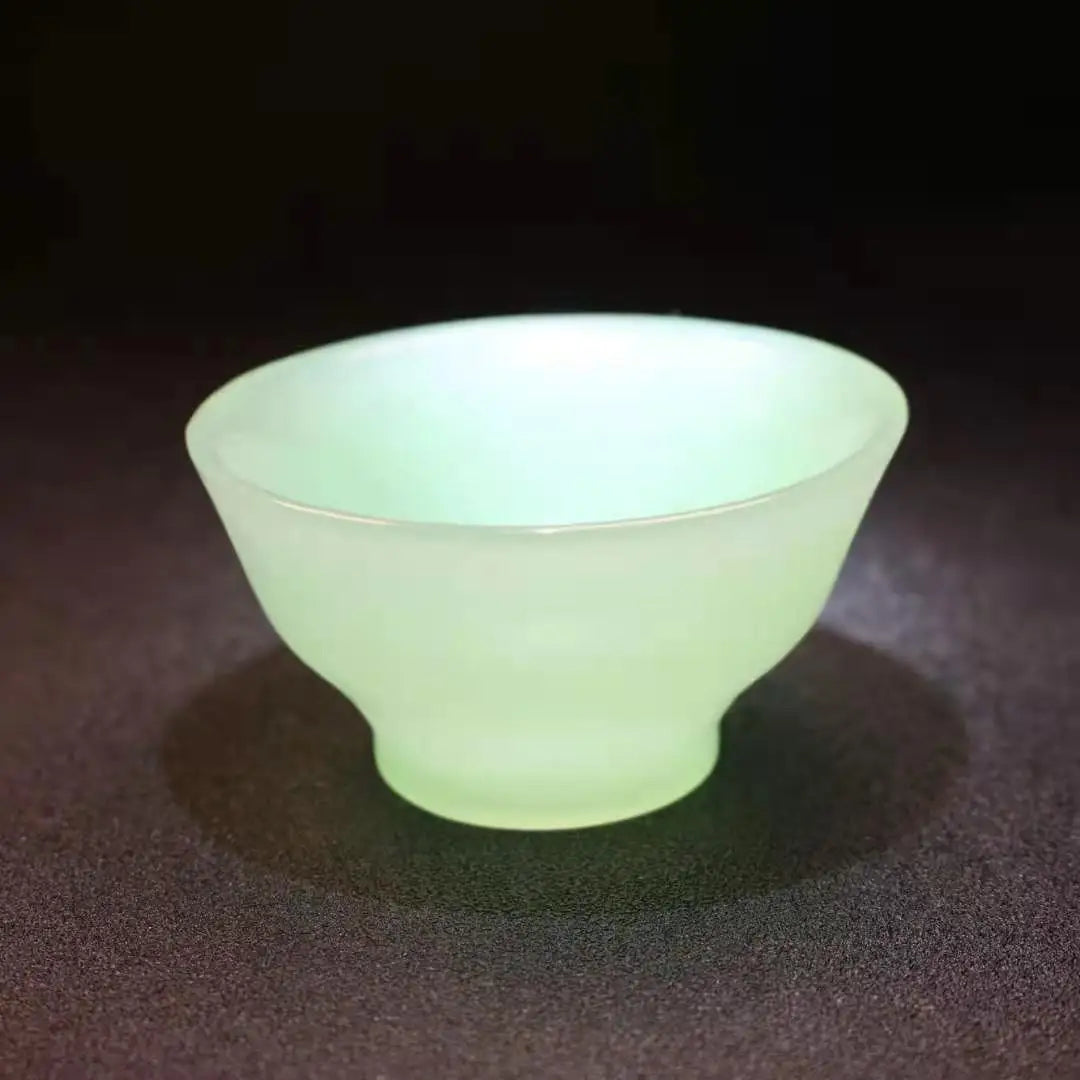 Jade Teacup Wine Glass Chinese Kung Fu Tea Set Health High-end Jade Tureen Master Cup Set Jade Bowl Tea Cup Water Cup Tea Maker