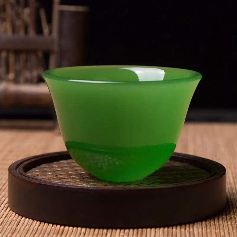 Jade Teacup Wine Glass Chinese Kung Fu Tea Set Health High-end Jade Tureen Master Cup Set Jade Bowl Tea Cup Water Cup Tea Maker