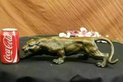 Jaguar Panther Leopard Cougar Big Cat Collector Artwork Bronze Statue Art Deco