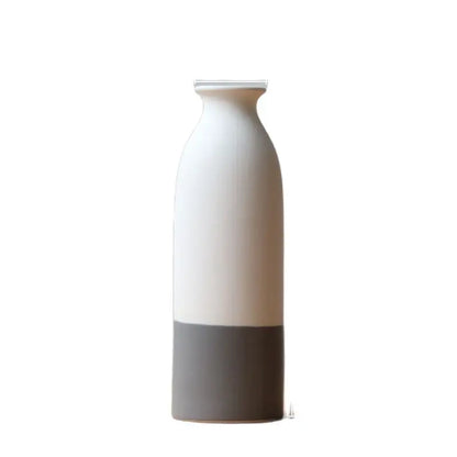 Japan Brief Flower Vase Ceramic Desk Simple Art Vases Home Party Decoration Tabletop Water Flowerpot Wedding Ornaments
