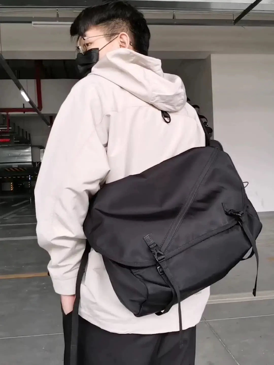 Japan Korean Style Men's Shoulder Crossbody Bag Waterproof Large Capacity Light weight Sport Casual Travel Messenger Sling Bag