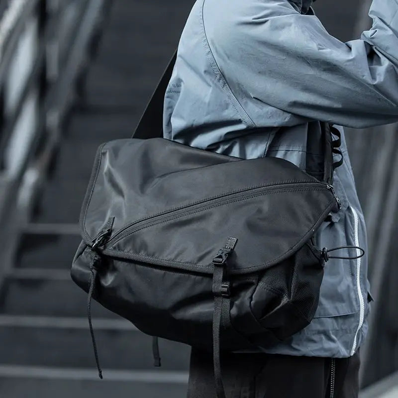 Japan Korean Style Men's Shoulder Crossbody Bag Waterproof Large Capacity Light weight Sport Casual Travel Messenger Sling Bag
