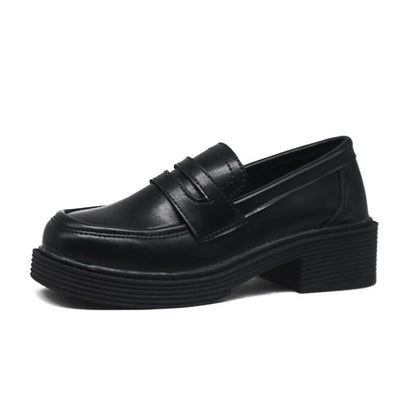 Japan Style Girl Lolita Retro Shoes Student JK Shoes Female Low Heels Shallow Loafers