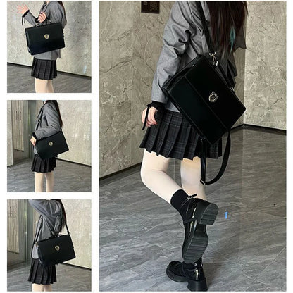 Japan Style Girls Lolita Gothic JK Backpacks Satchels HandBags Students School Transparent Layer Briefcases Shoulder Bags ItaBag