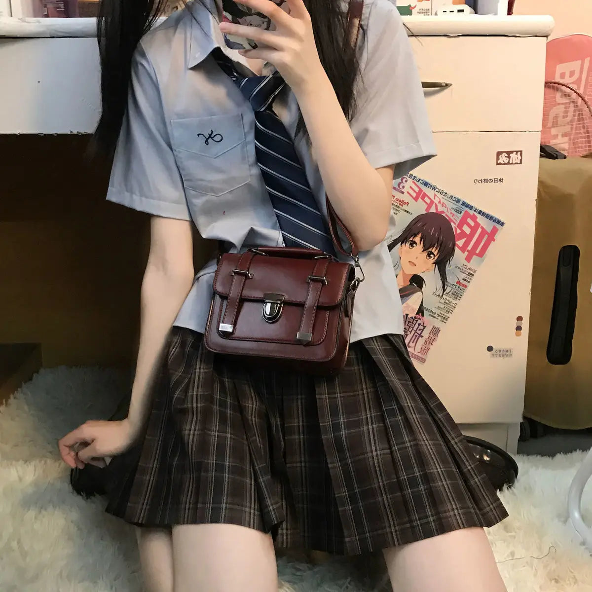 Japan Style Lolita Girls Shoulder Bags JK Handbags Square Bags
