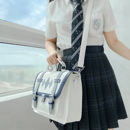 Japan Style Lolita JK Backpack Girl Students School Artificial Leather Shoulder Bags Briefcase Bookbag Messenger Bags