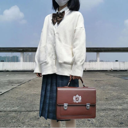 Japan Style Lolita JK Backpacks Women Girl Schoolbags Artificial Leather Messenger Bags Flap Pocket Briefcase Bookbags
