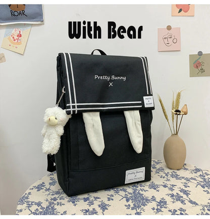 Japan Style Lovely Girl Lolita Backpacks Female Rabbit Ears Bags Preppy School JK HandBags Korean Bag For Women