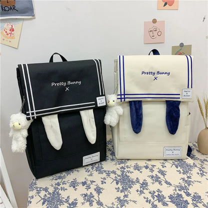 Japan Style Lovely Girl Lolita Backpacks Female Rabbit Ears Bags Preppy School JK HandBags Korean Bag For Women