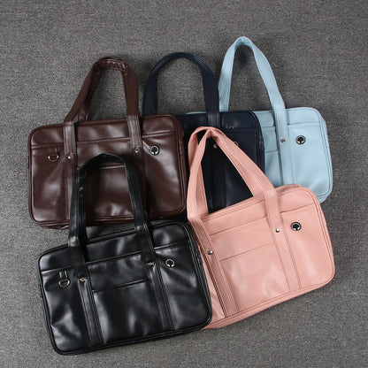 Japan Style School Student Bags Japanese Girl Lolita MessengerBags Strap Handbags JK Commuter PU Leather Bookbag Anime