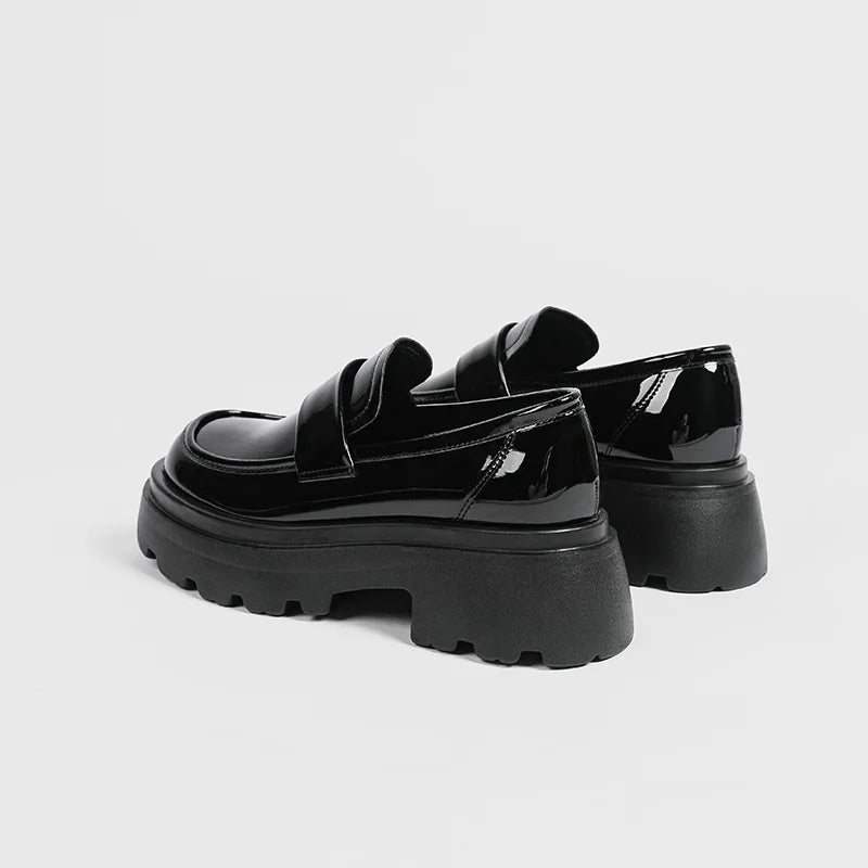 Japan Style Students Girl JK Shoes Female PU Leather Loafers Platform Elevator Shoes