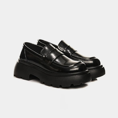 Japan Style Students Girl JK Shoes Female PU Leather Loafers Platform Elevator Shoes