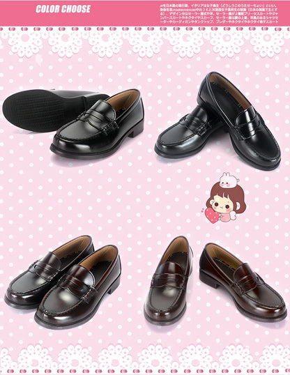 Japan Style Students Shoes Girl JK Uniform Shoes Women PU Leather Loafers Casual Shoes