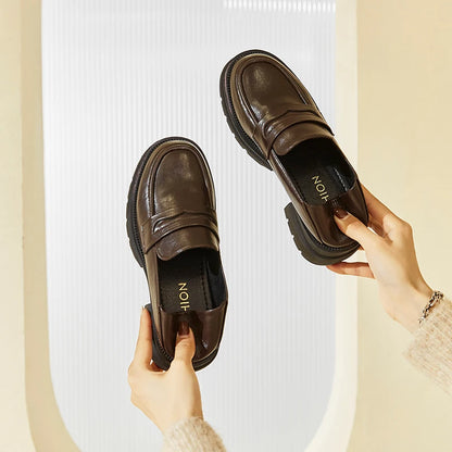 Japan Style Students Shoes Girl Lolita JK Shoes Female PU Leather Mid Heels Loafers Shallow Shoes