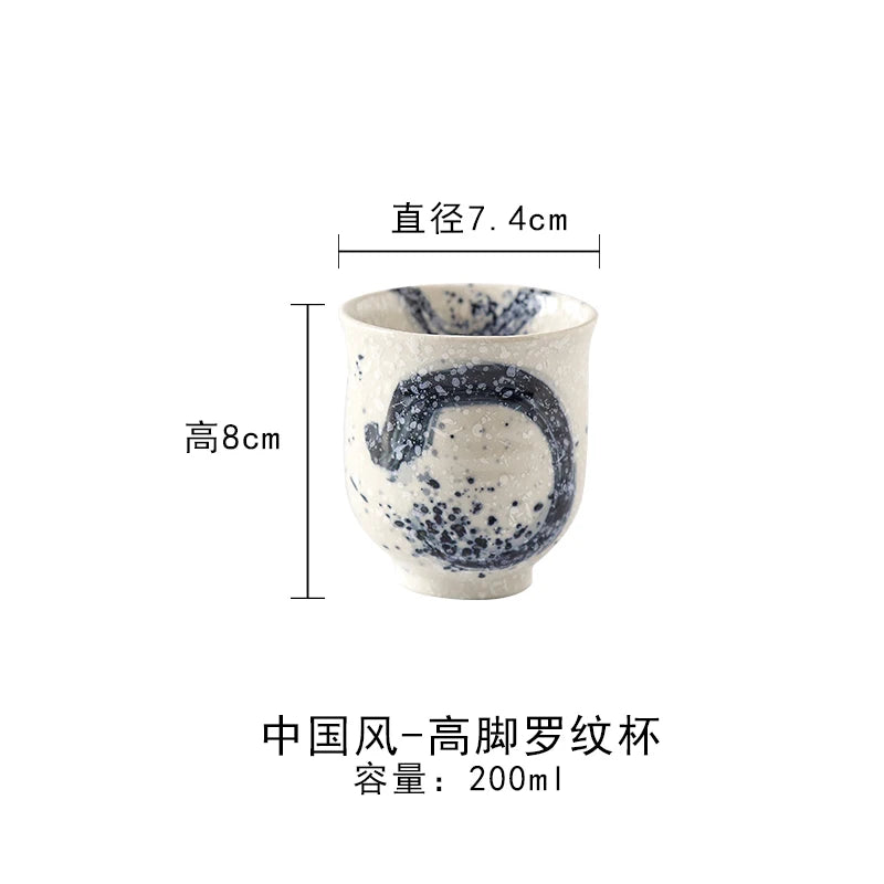 Japan and South Korea ceramic tea cup stoneware hand-painted cup Japanese Kung Fu tea cup coffee milk cup