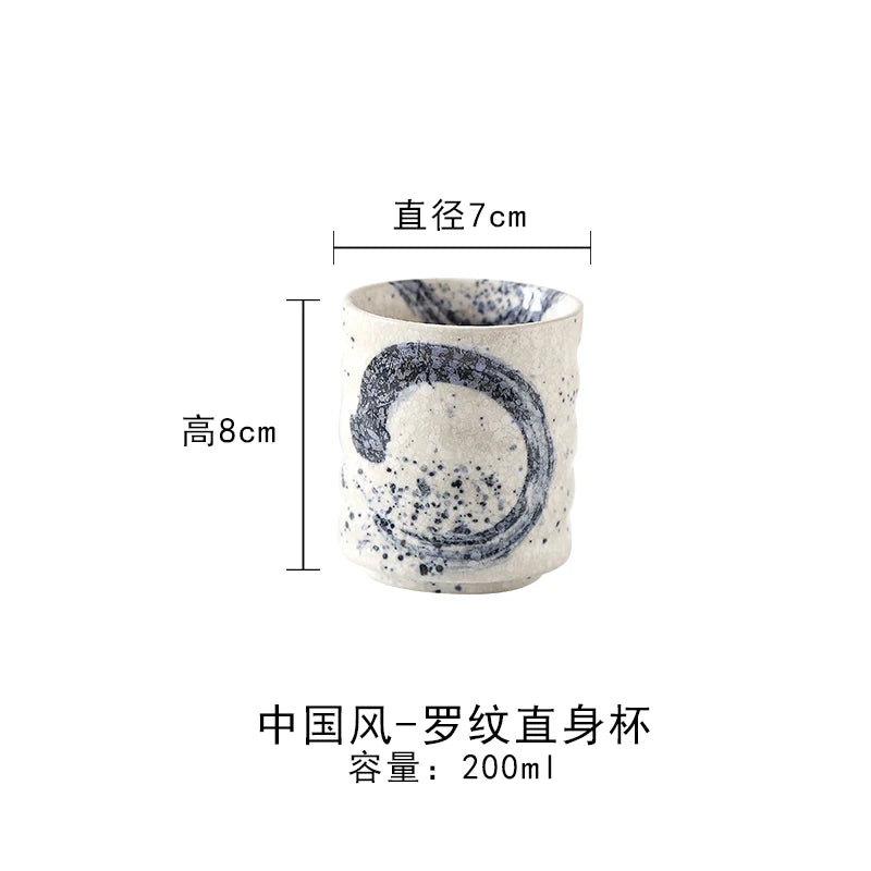 Japan and South Korea ceramic tea cup stoneware hand-painted cup Japanese Kung Fu tea cup coffee milk cup